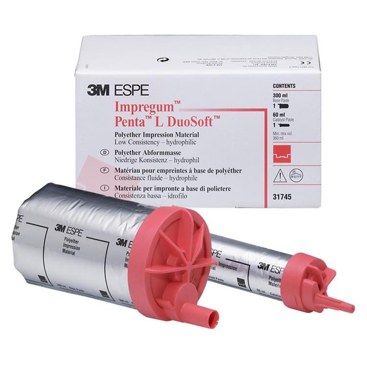 3M ESPE 31745 Impregum Penta L Duosoft Polyether Impression Material Soft Light Body 3M ESPE 31745 Impregum Penta L Duosoft Polyether Impression Material Soft Light Body